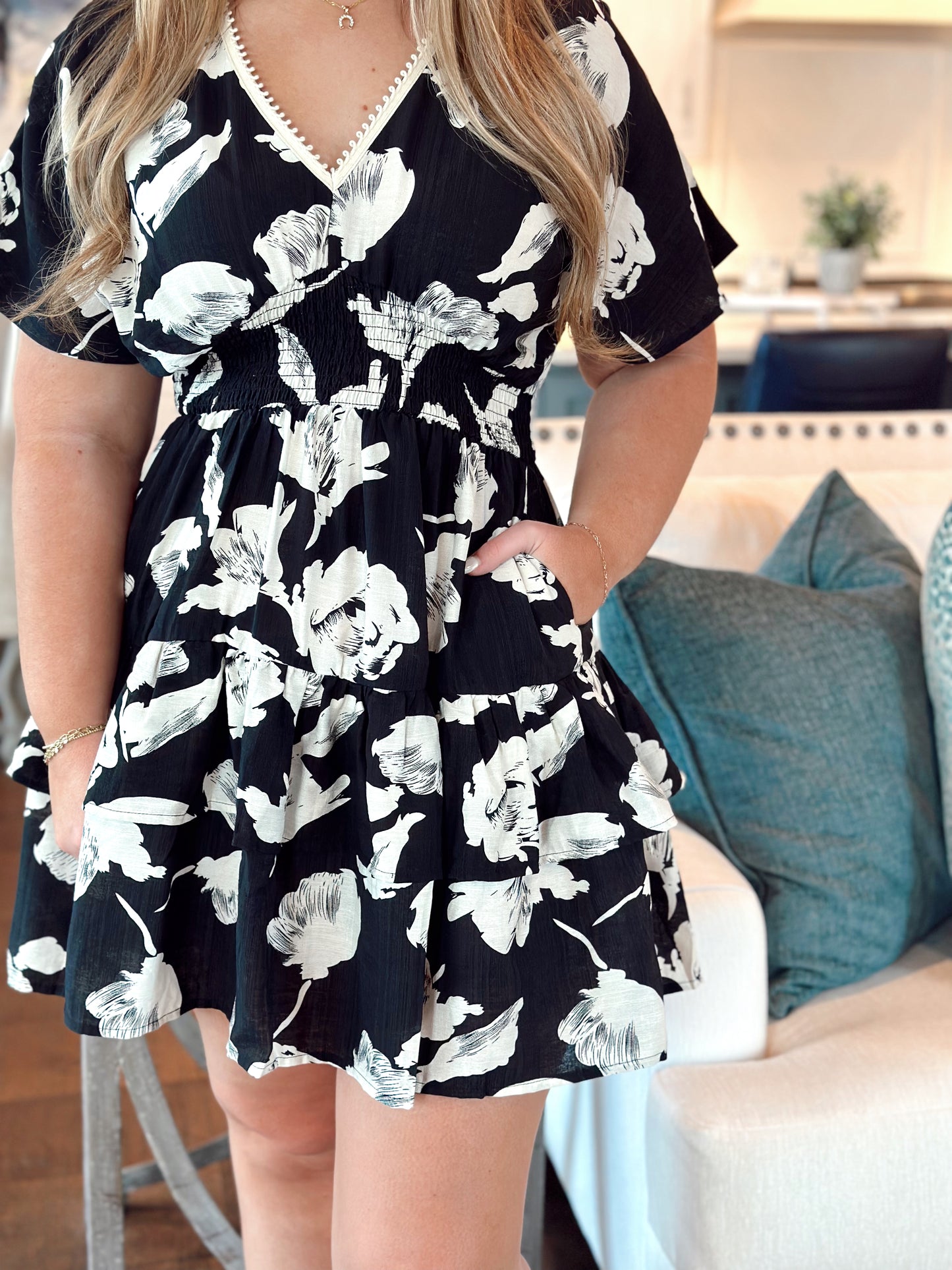 Black rose dress