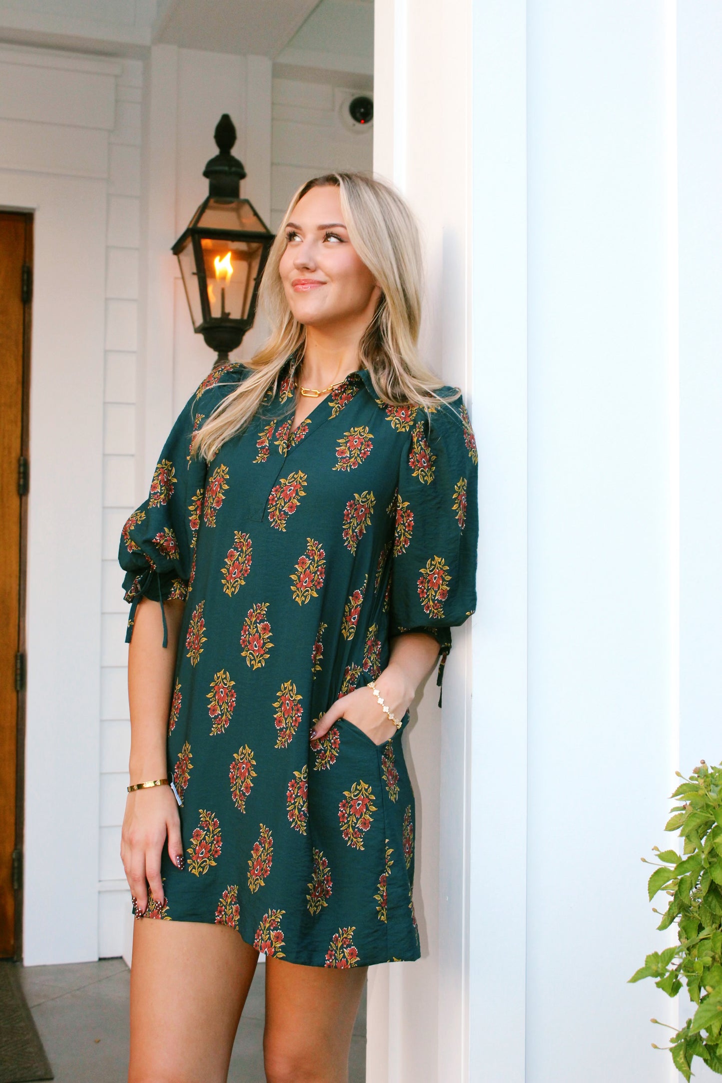 Emerald garden dress