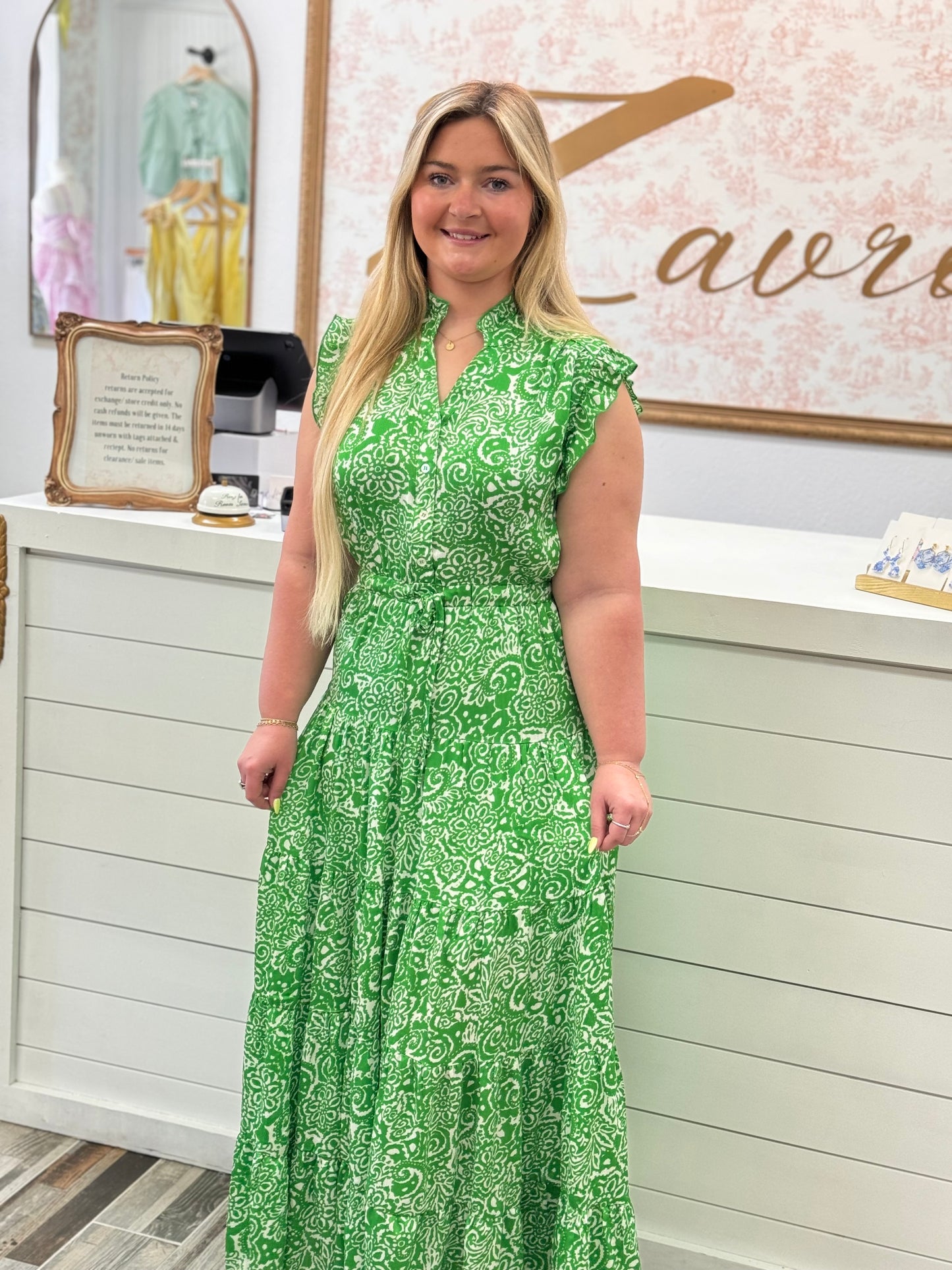 Tropical garden dress