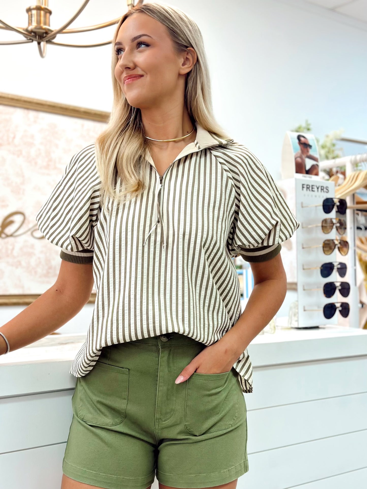 To the Max Olive Top