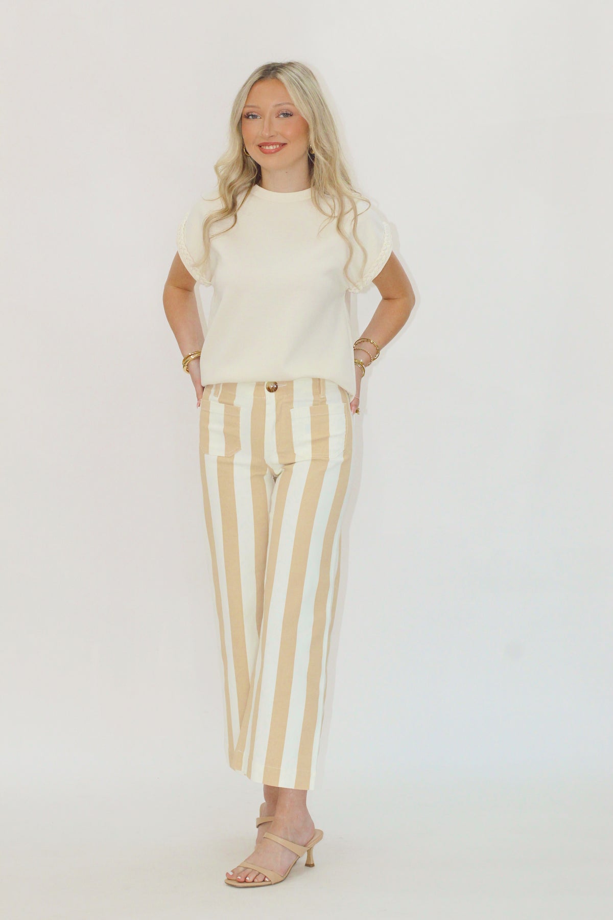 Oatmeal Braided Top