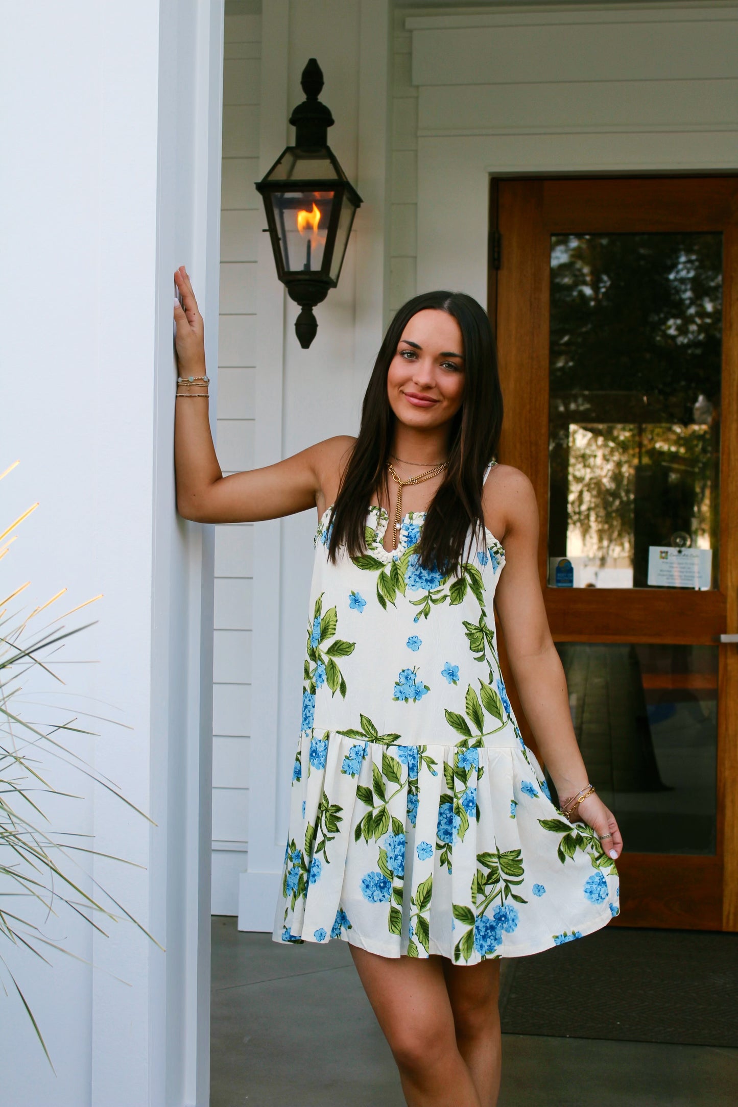 Garden Full of Blue Hydrangea dress