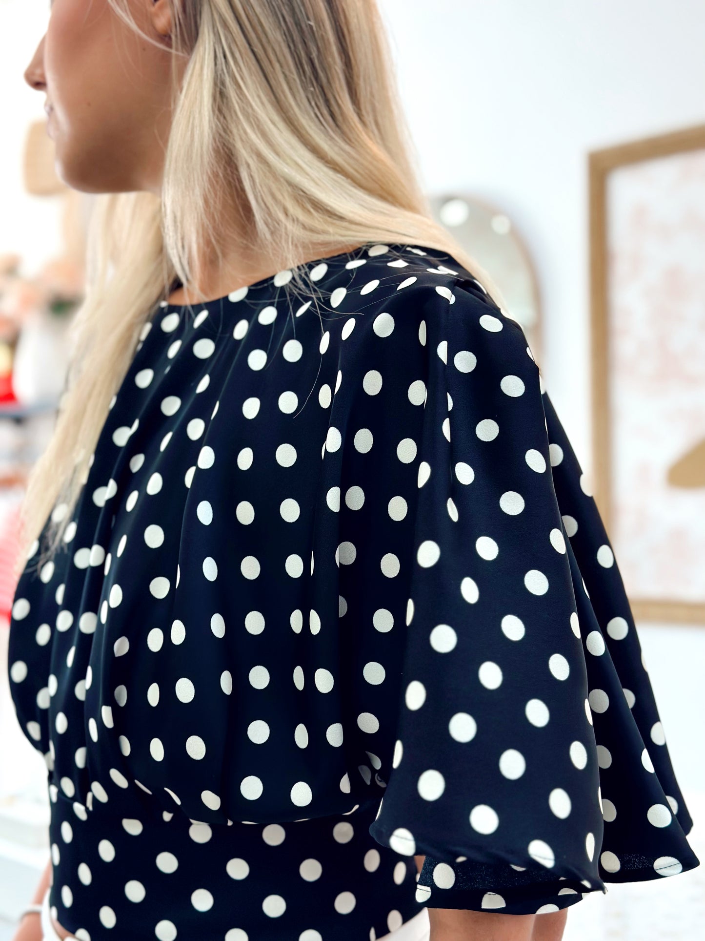 Isabella polkadot top