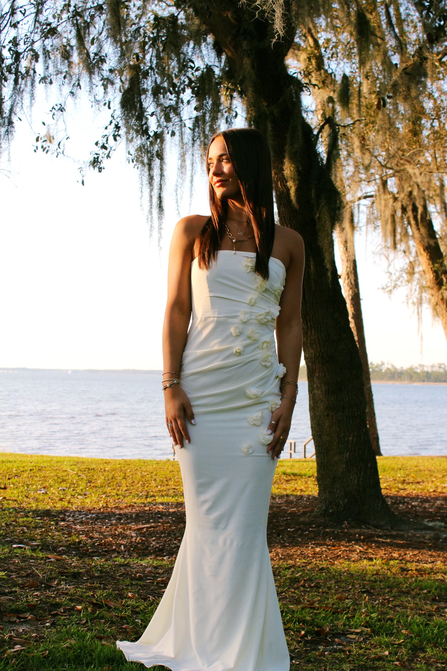 Floral statement tube dress