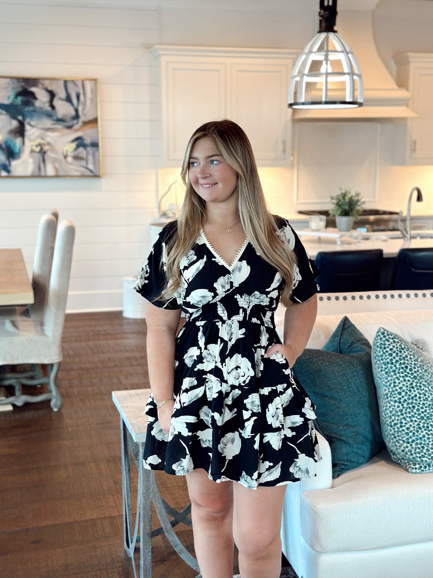 Black rose dress