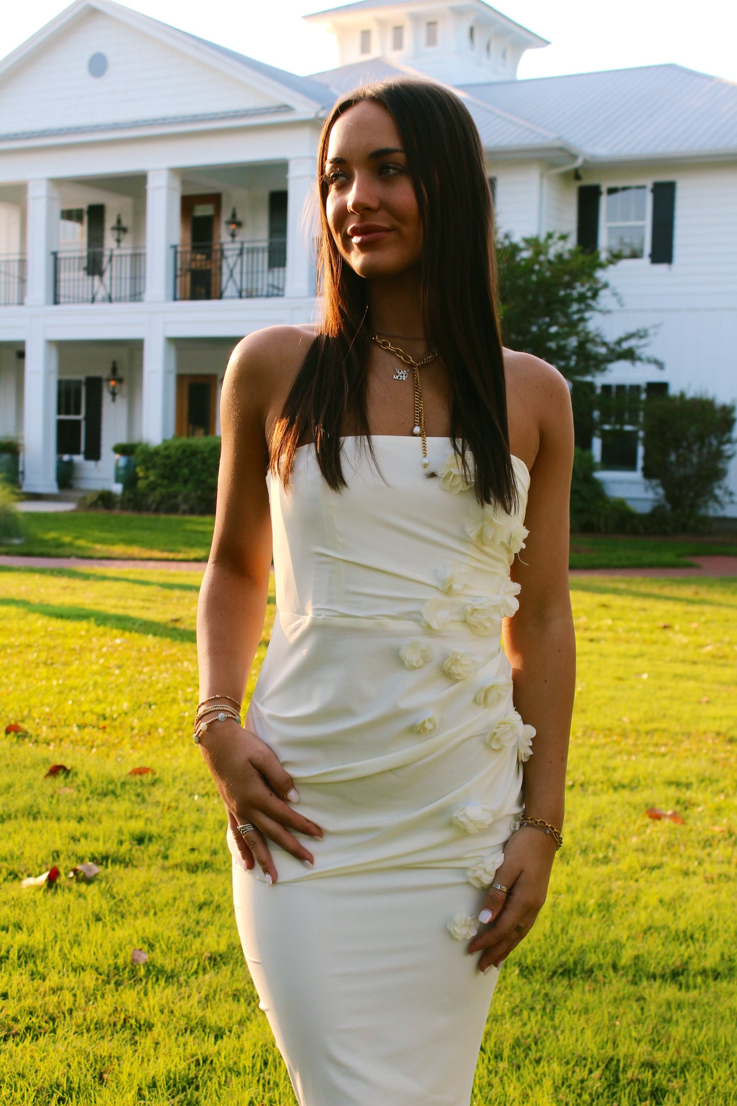 Floral statement tube dress