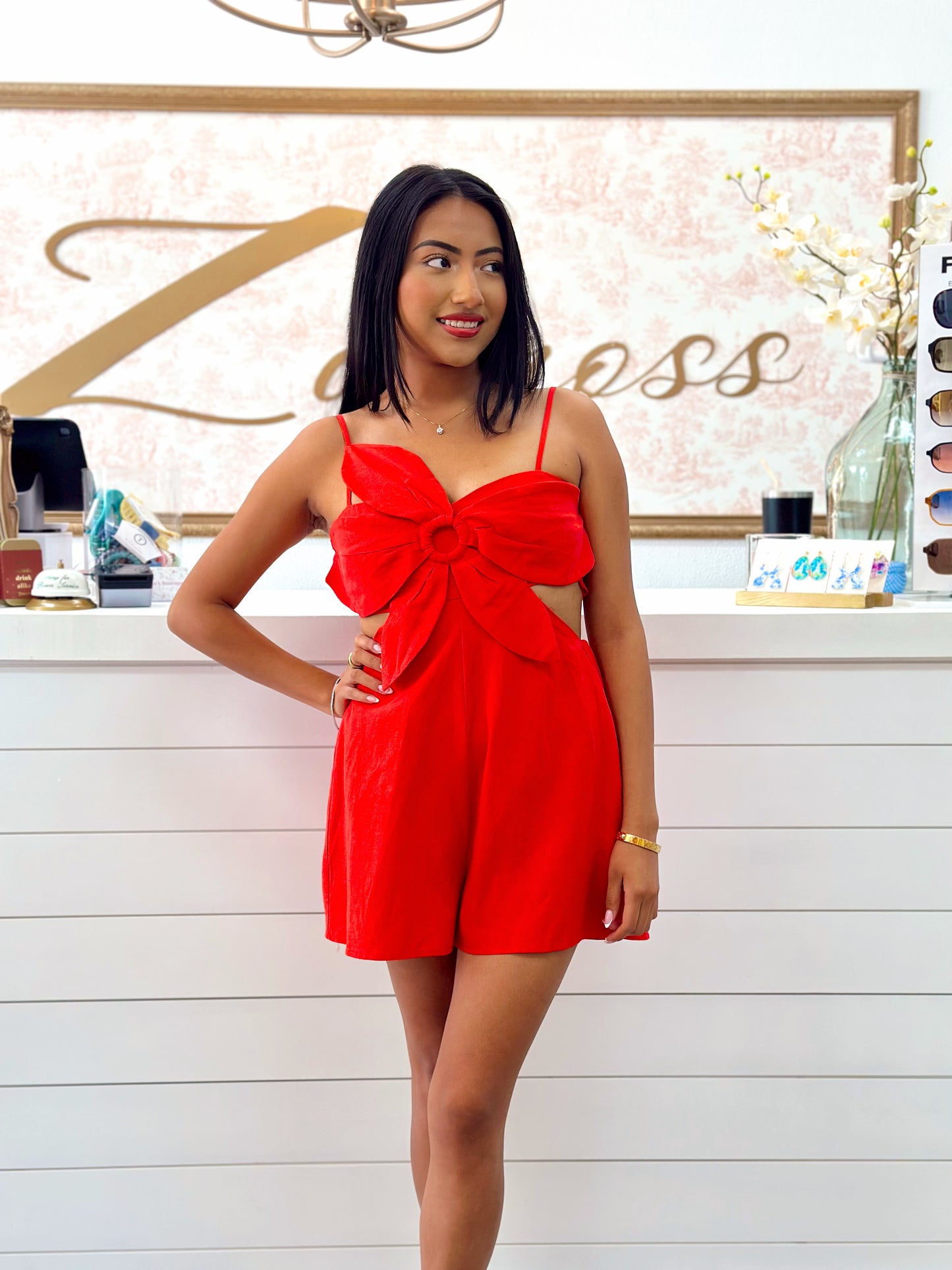 Fire flower romper