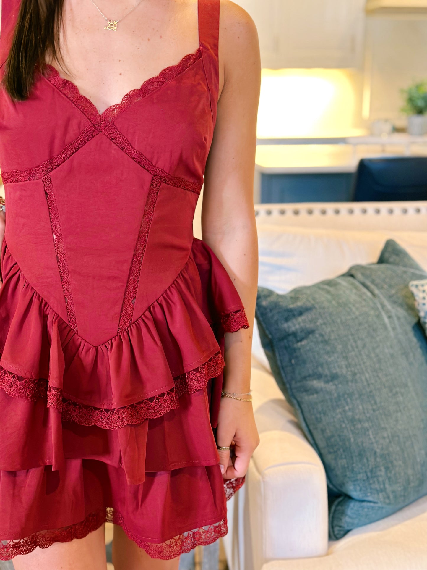 Red wine dress