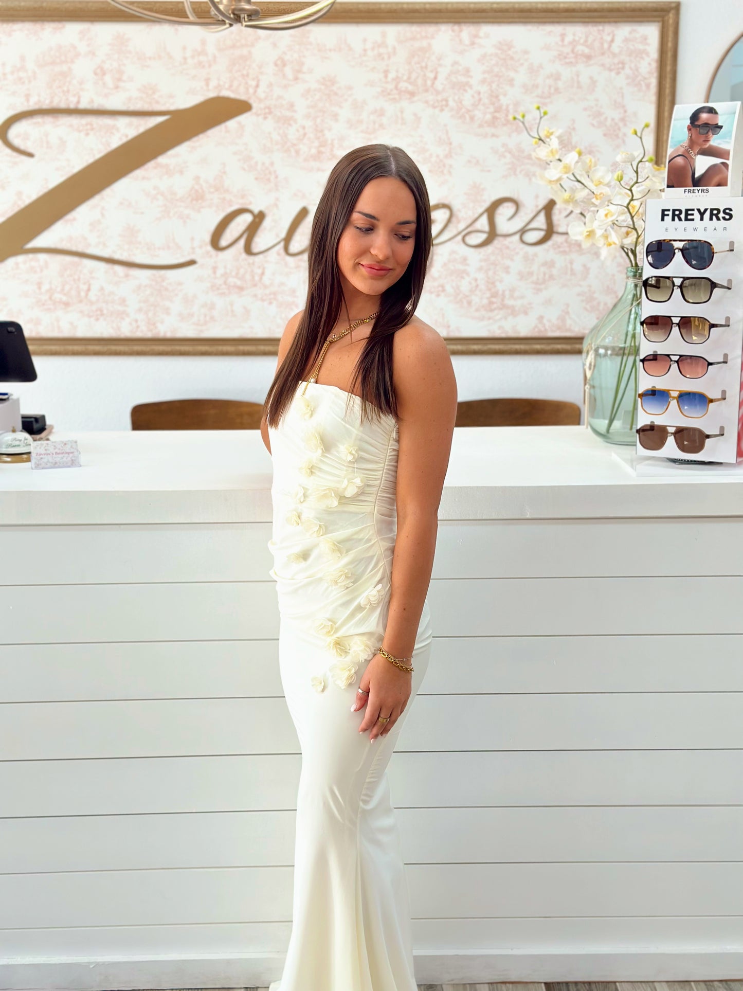 Floral statement tube dress