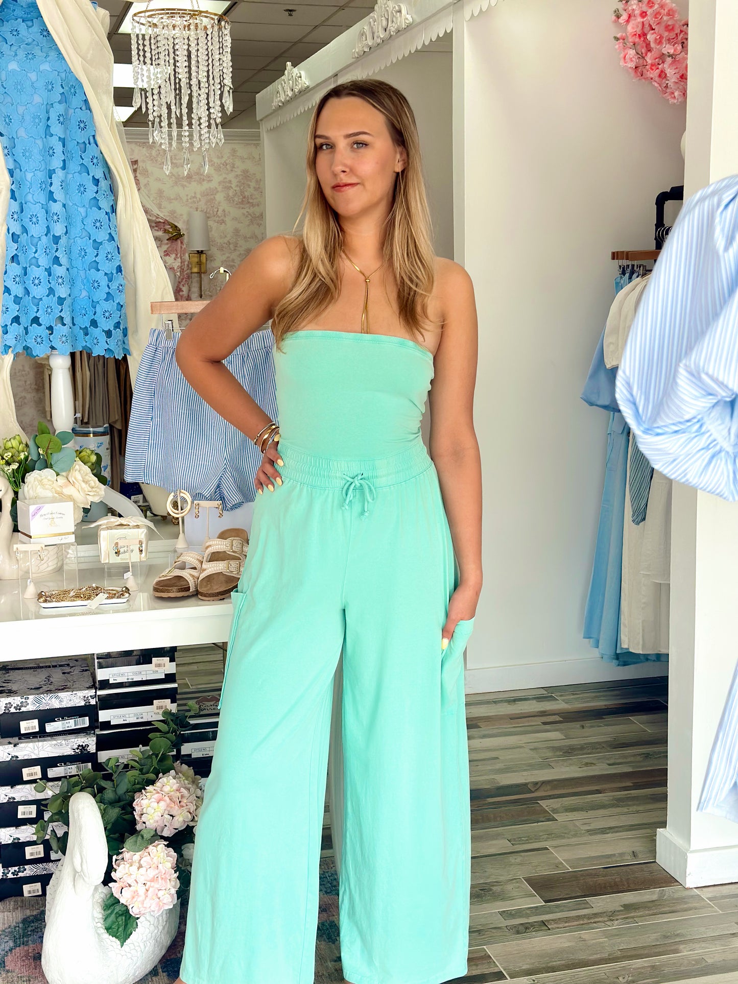 Turquoise jumpsuit