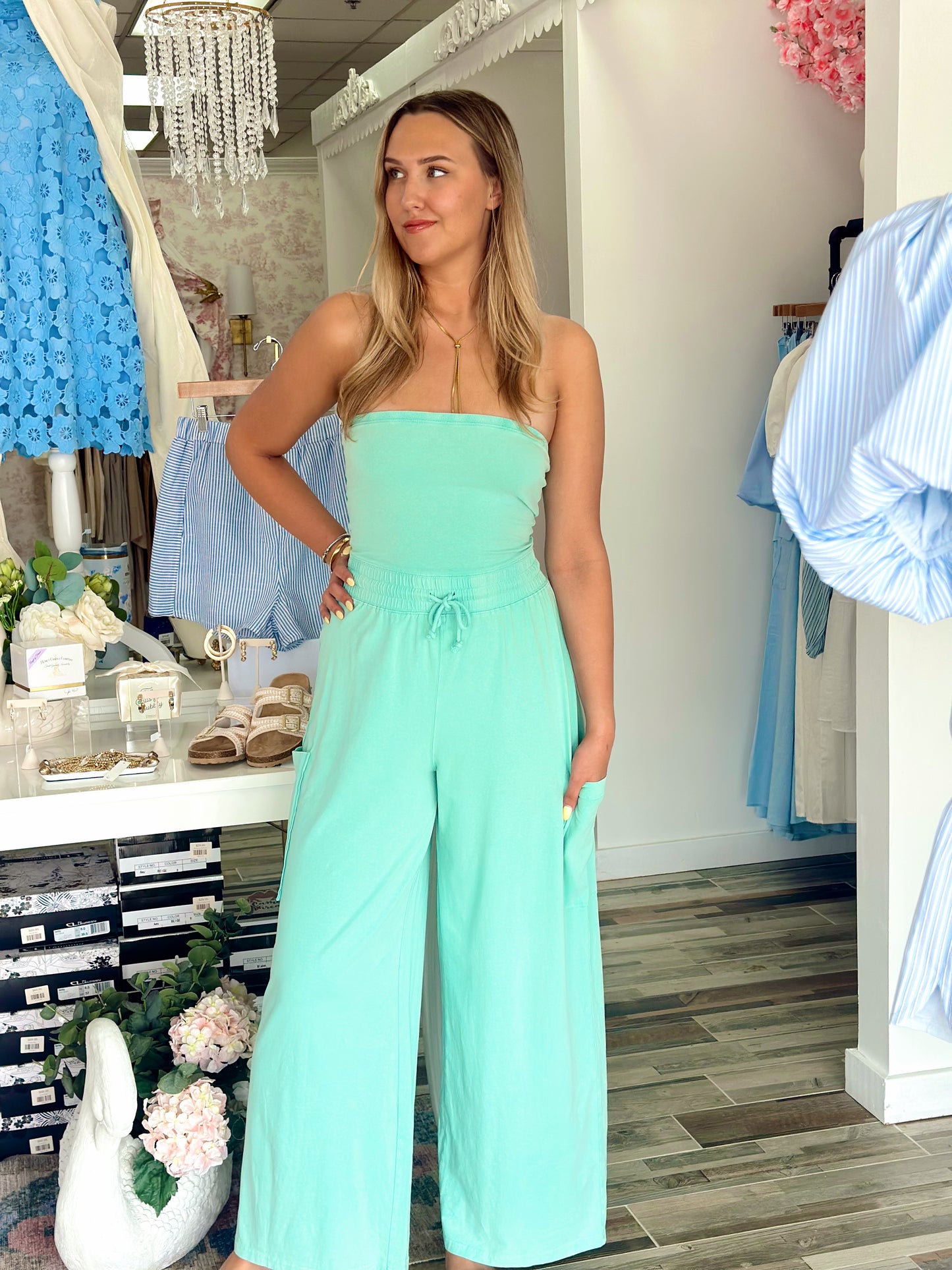 Turquoise jumpsuit