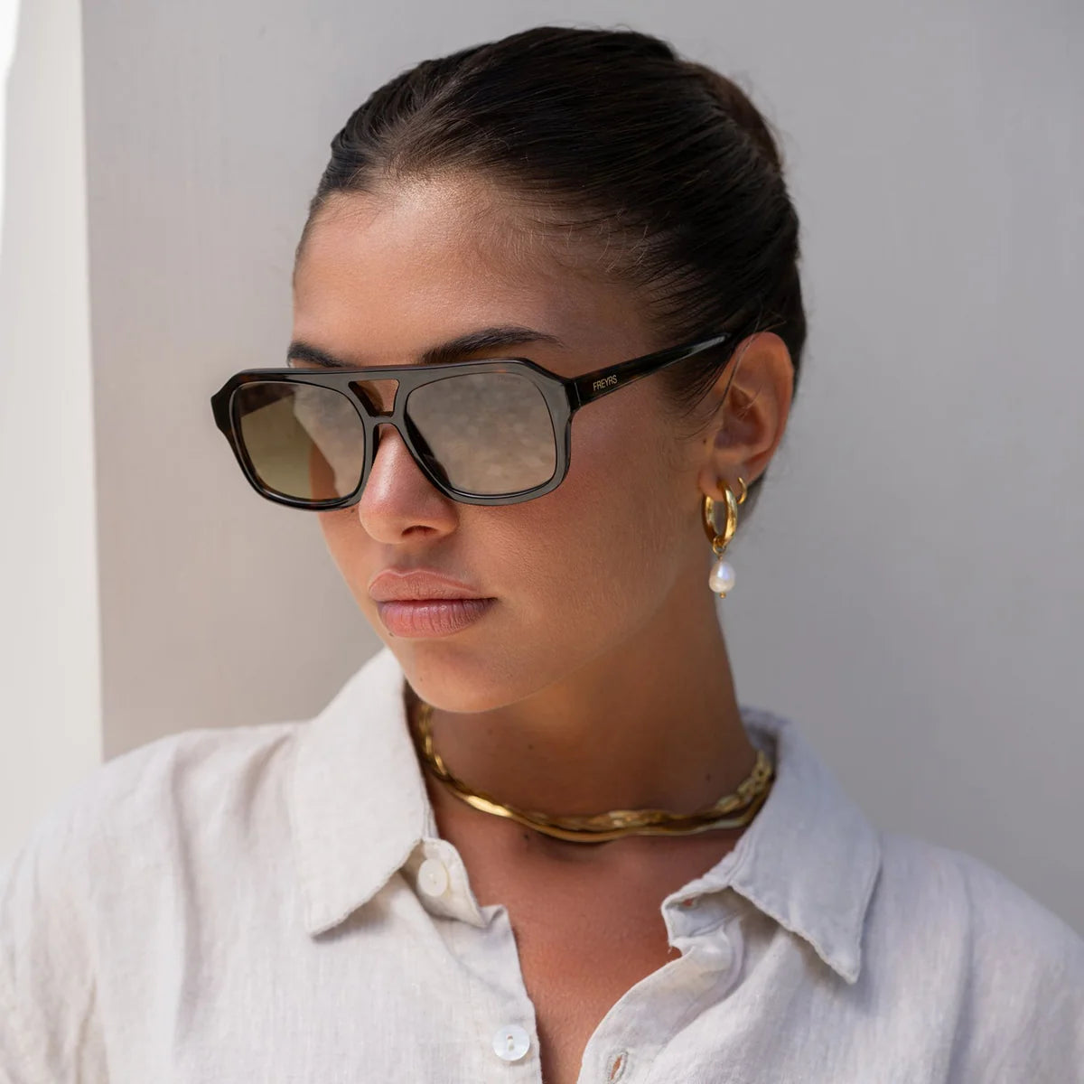 FREYRS Havana aviator sunglass