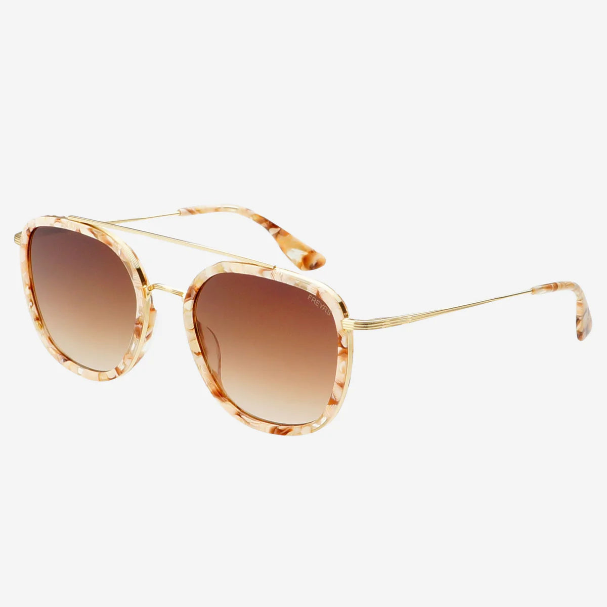 FREYRS Weston Acetate Round - Pink Pearl / Brown