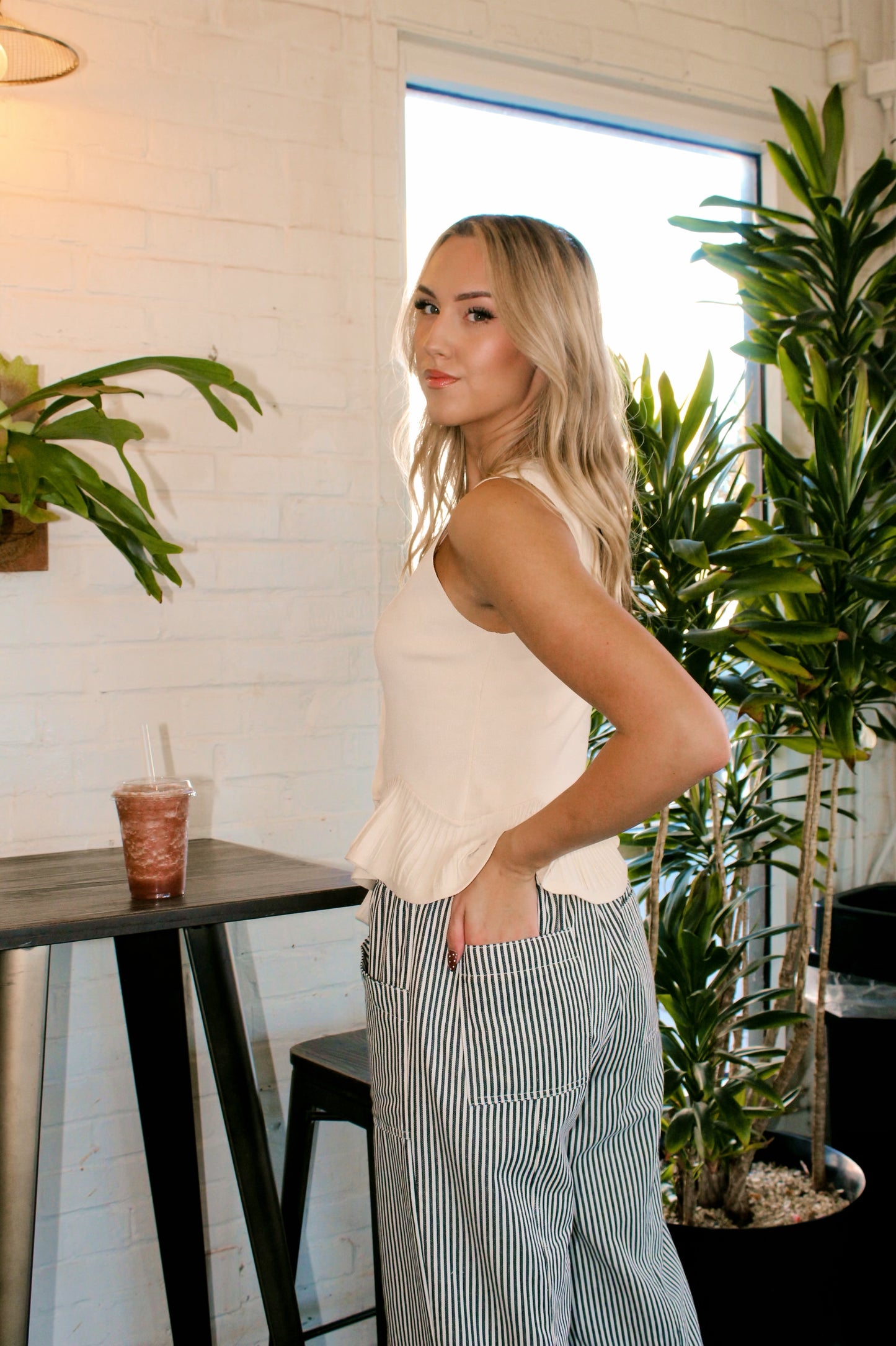 Coastal Line Striped Pants