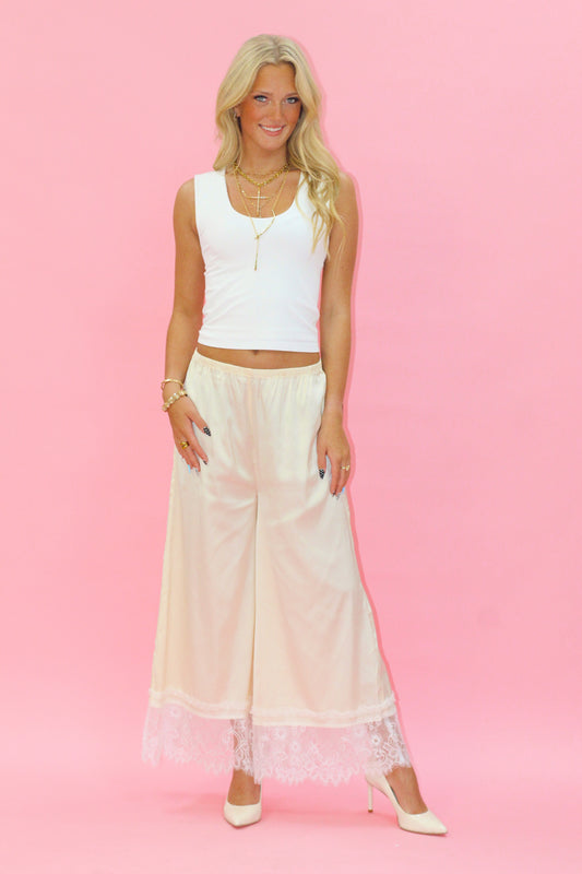 Perry Satin Lace Pants