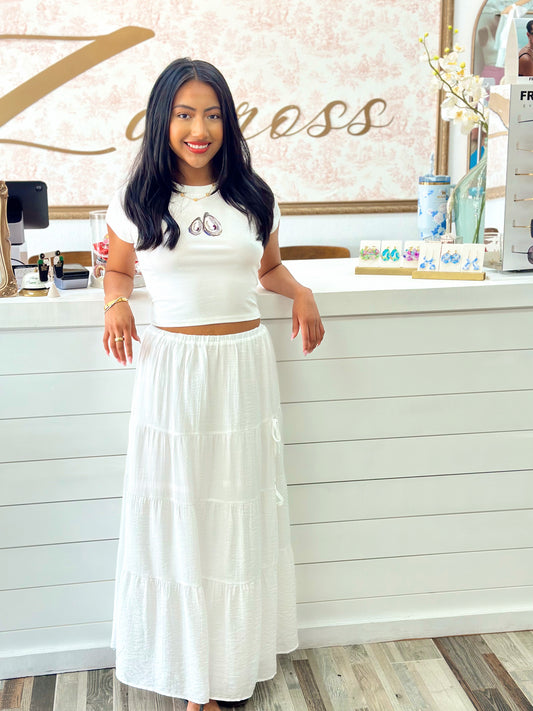 Delilah white skirt