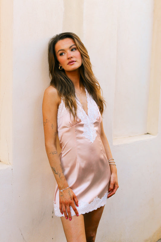 Satin Rose Dress