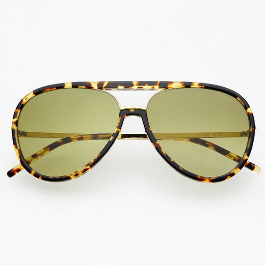 FREYRS Shay Aviator - Tortoise - Light Green