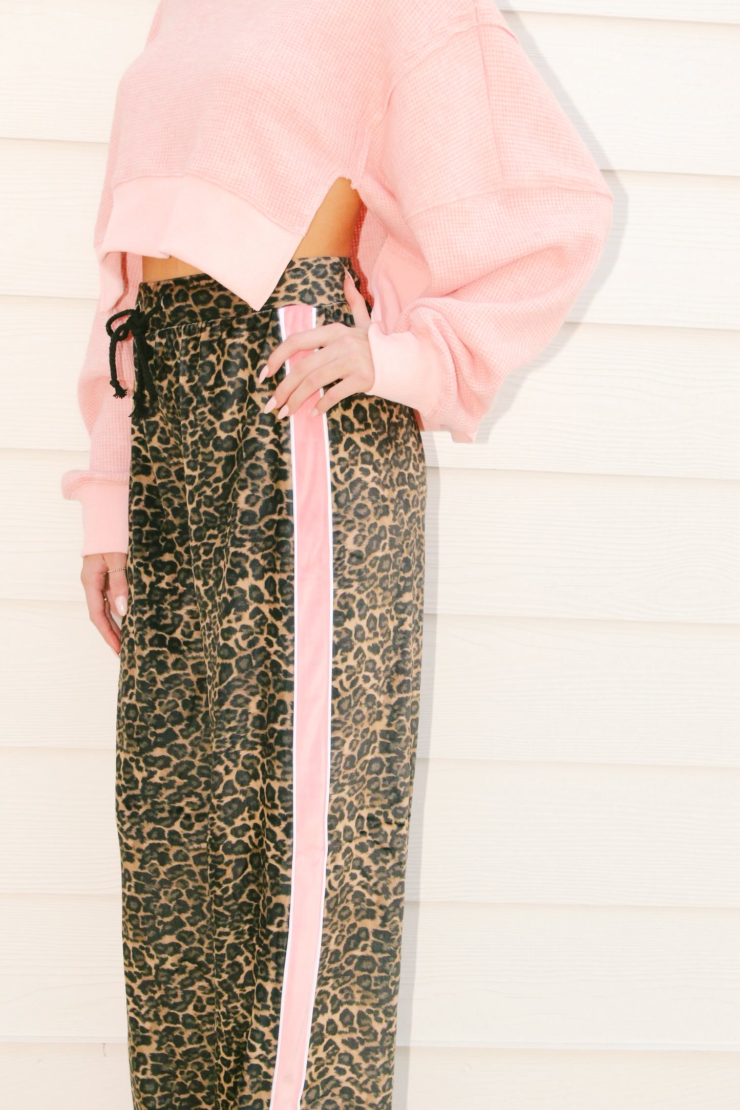 Leopard print sweatpants