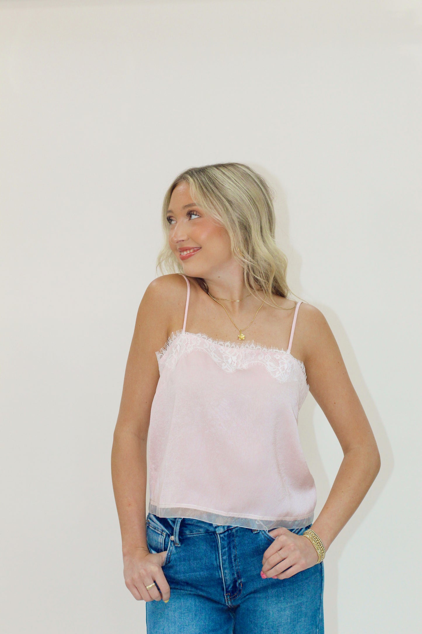Blushing Satin Top