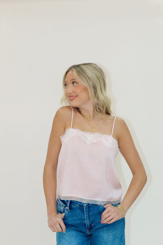 Blushing Satin Top