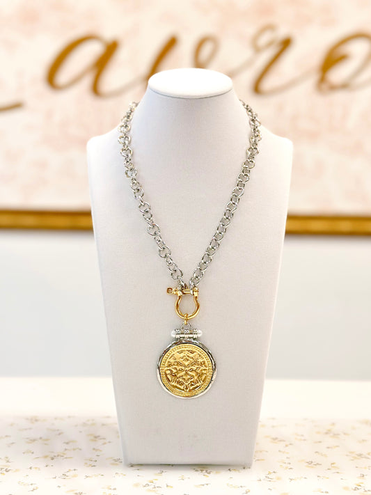 Silver coin necklace