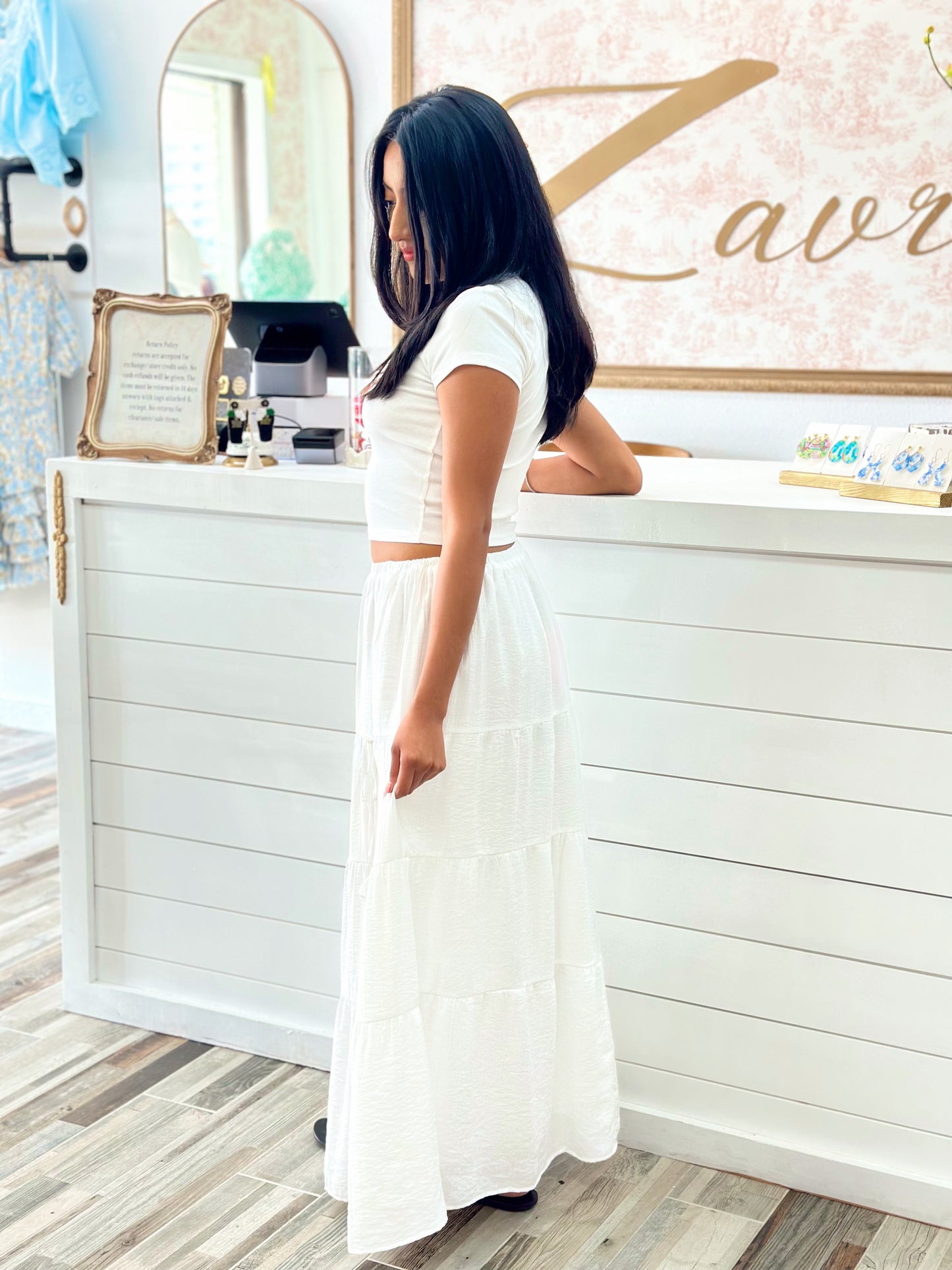 Delilah white skirt