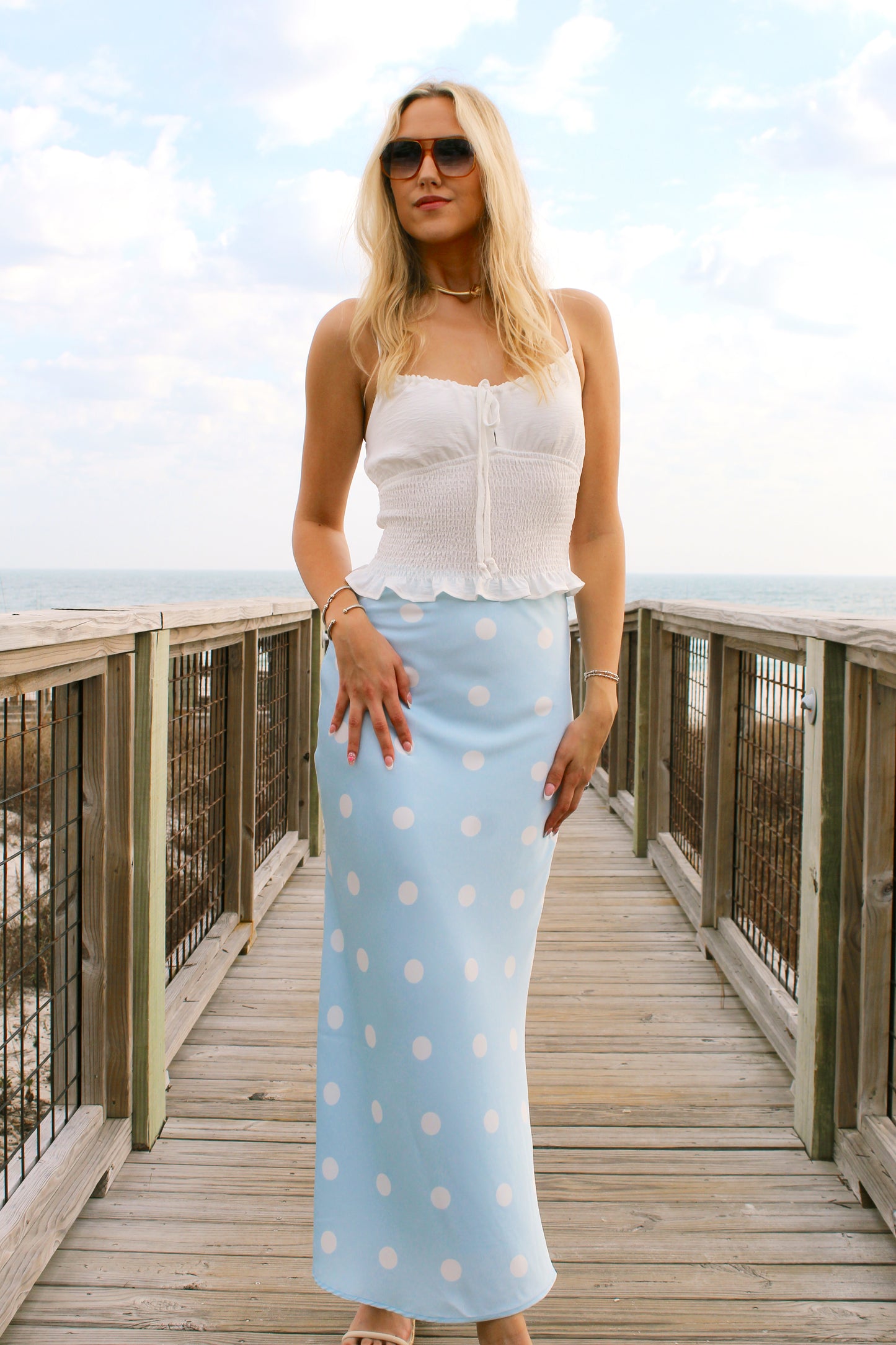 Polka Dot Meets Coast Skirt