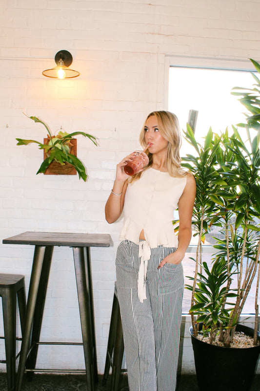 Coastal Line Striped Pants