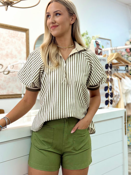 To the Max Olive Top