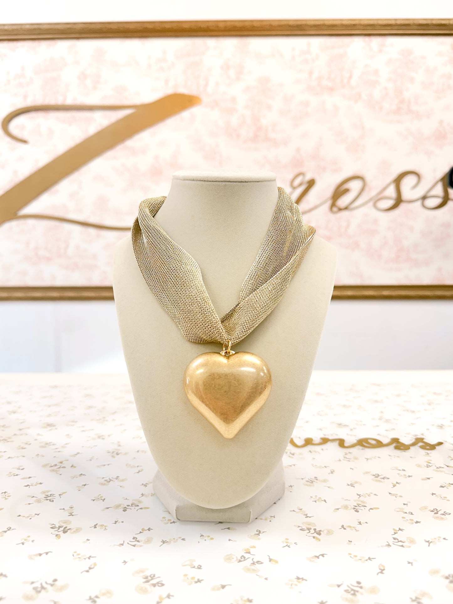 Love heart Gold Necklace