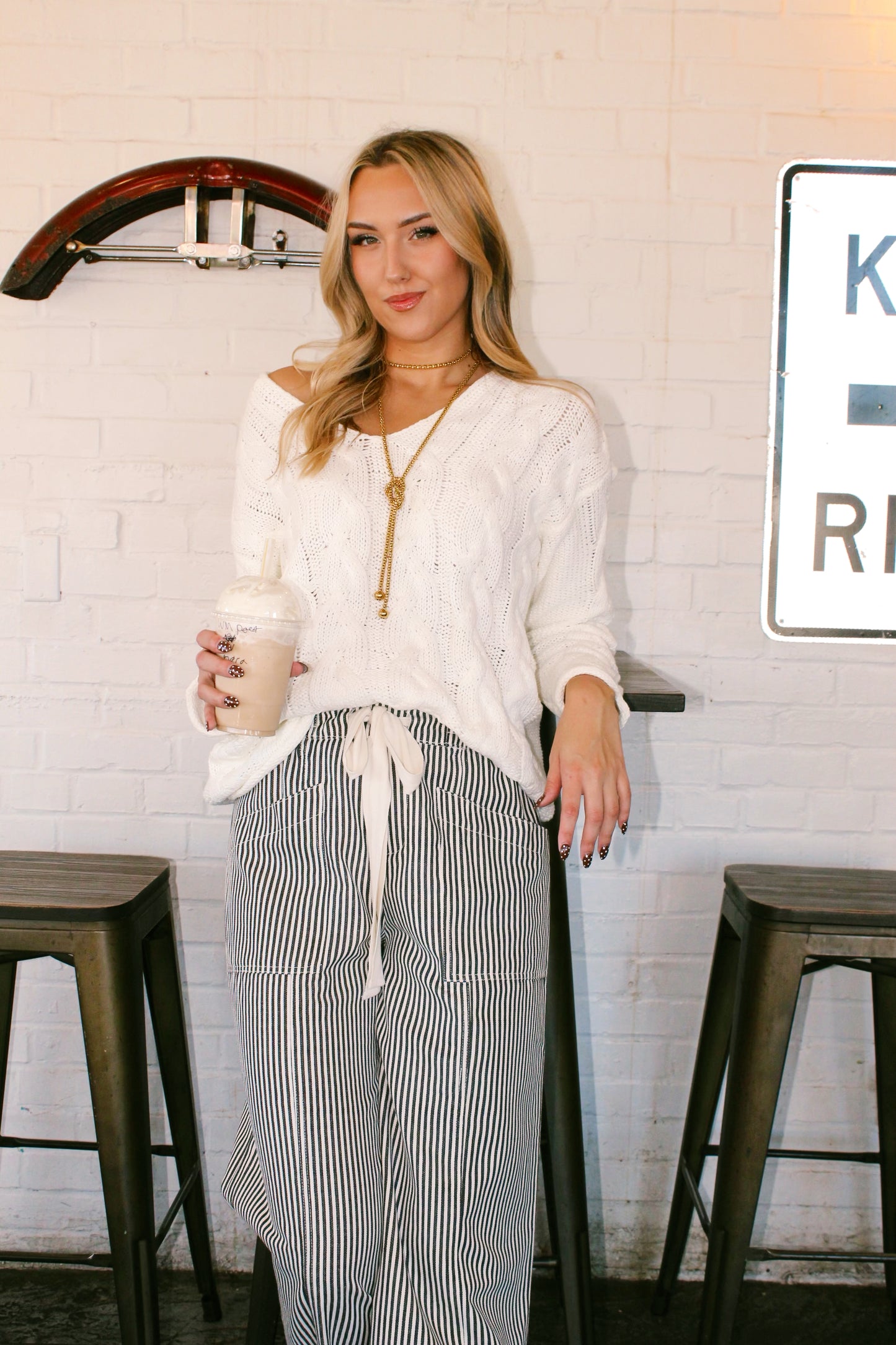Coastal Line Striped Pants