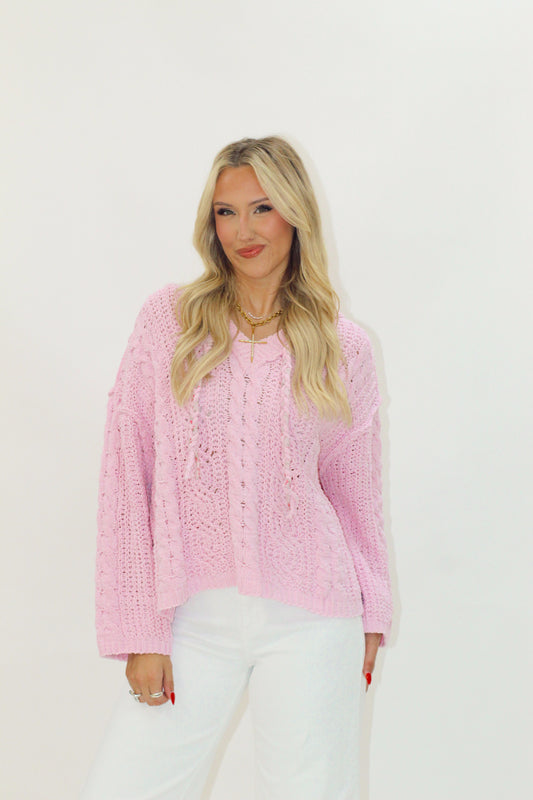 My Lady Hooded Sweater Pink