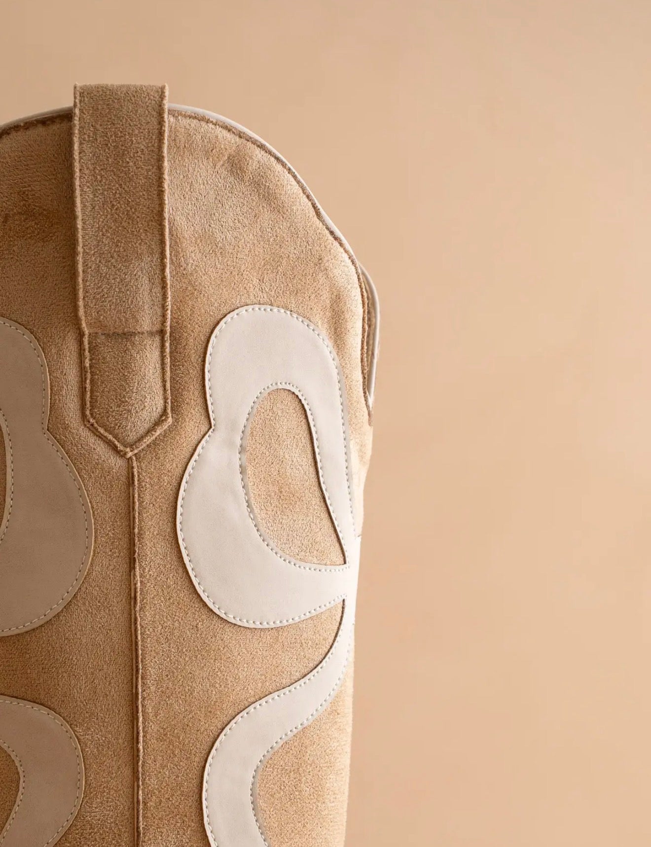 Beige Bow Boot