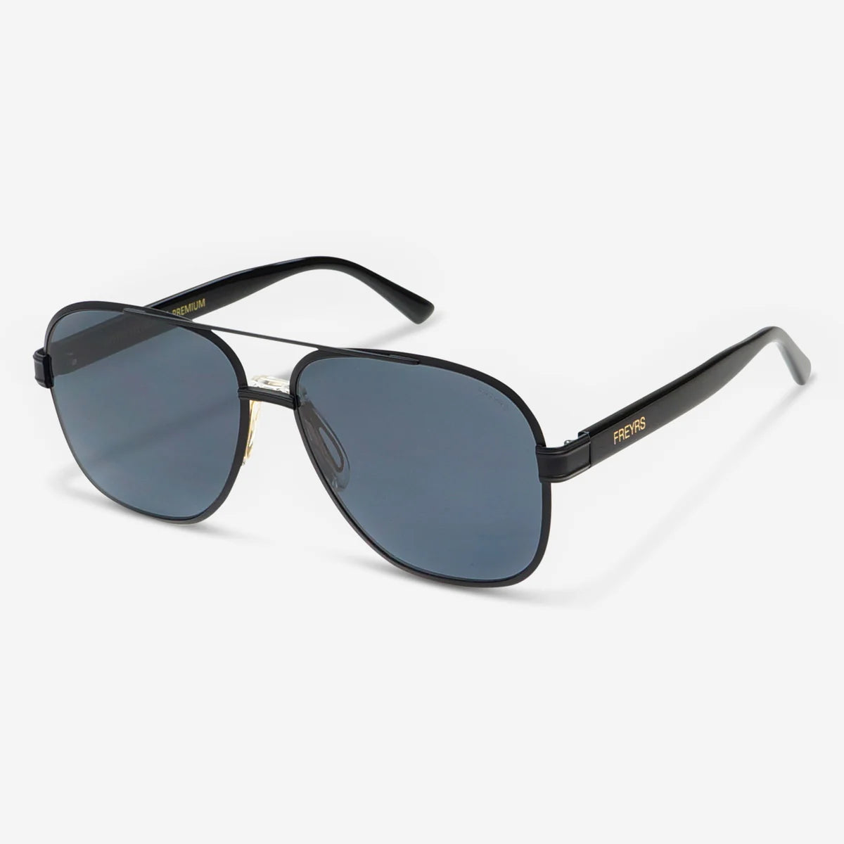 Carter Unisex Aviator Sunglasses - Matte Black / Black