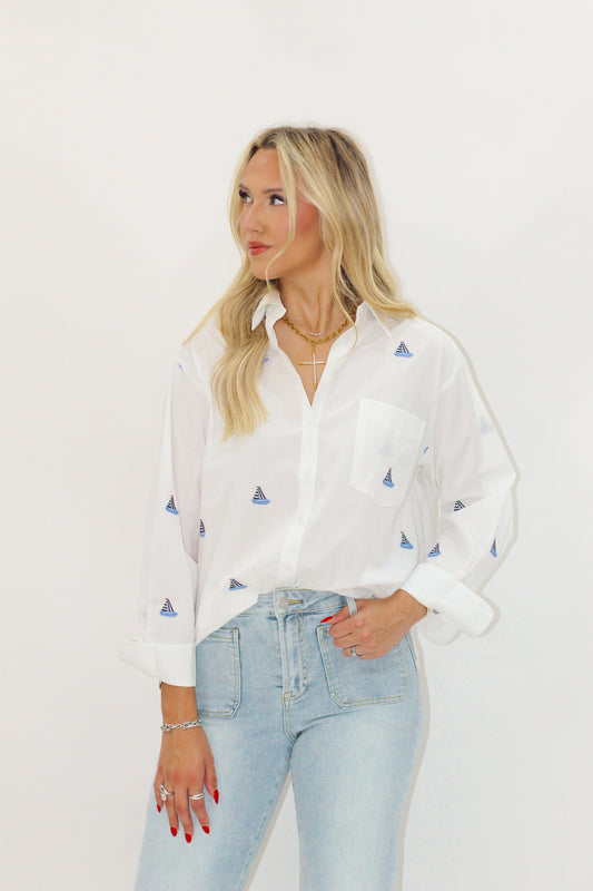 Cape Cod Cutie Button Down Top