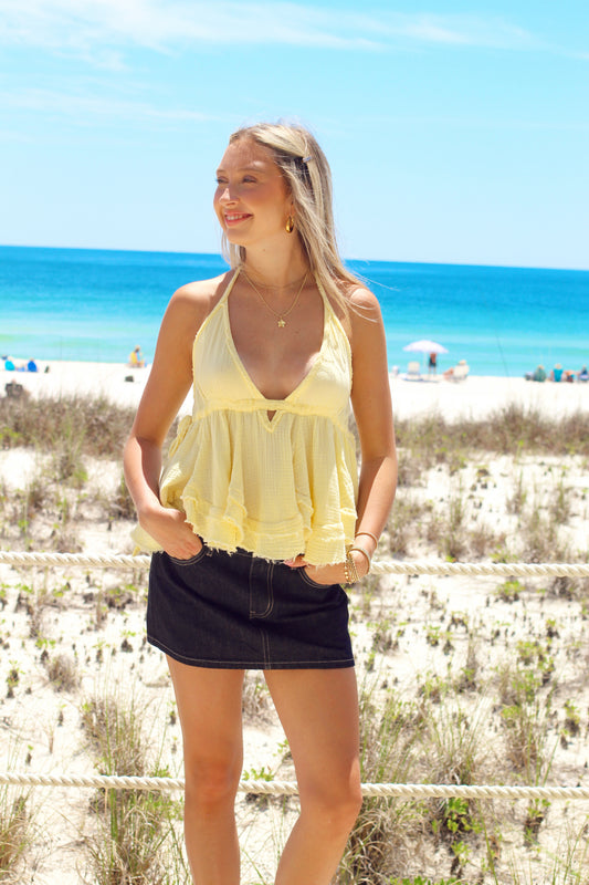 Midnight Denim Mini Skirt