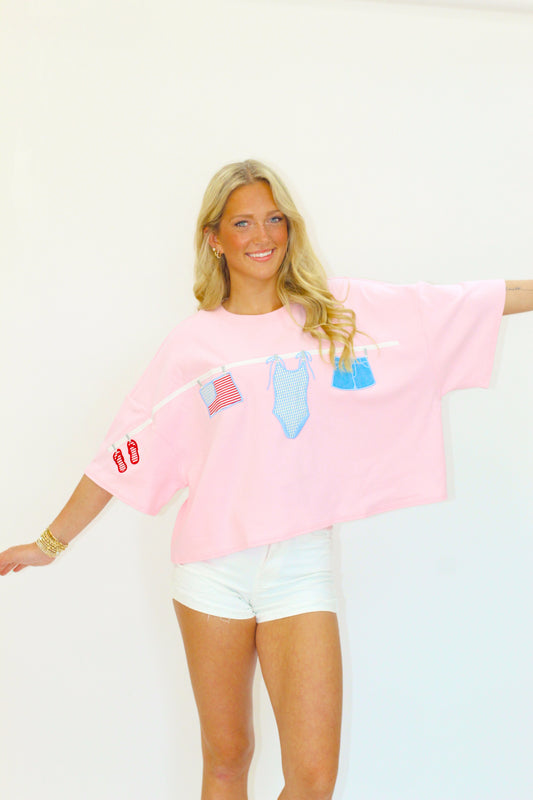 Americana Pink Graphic Tee