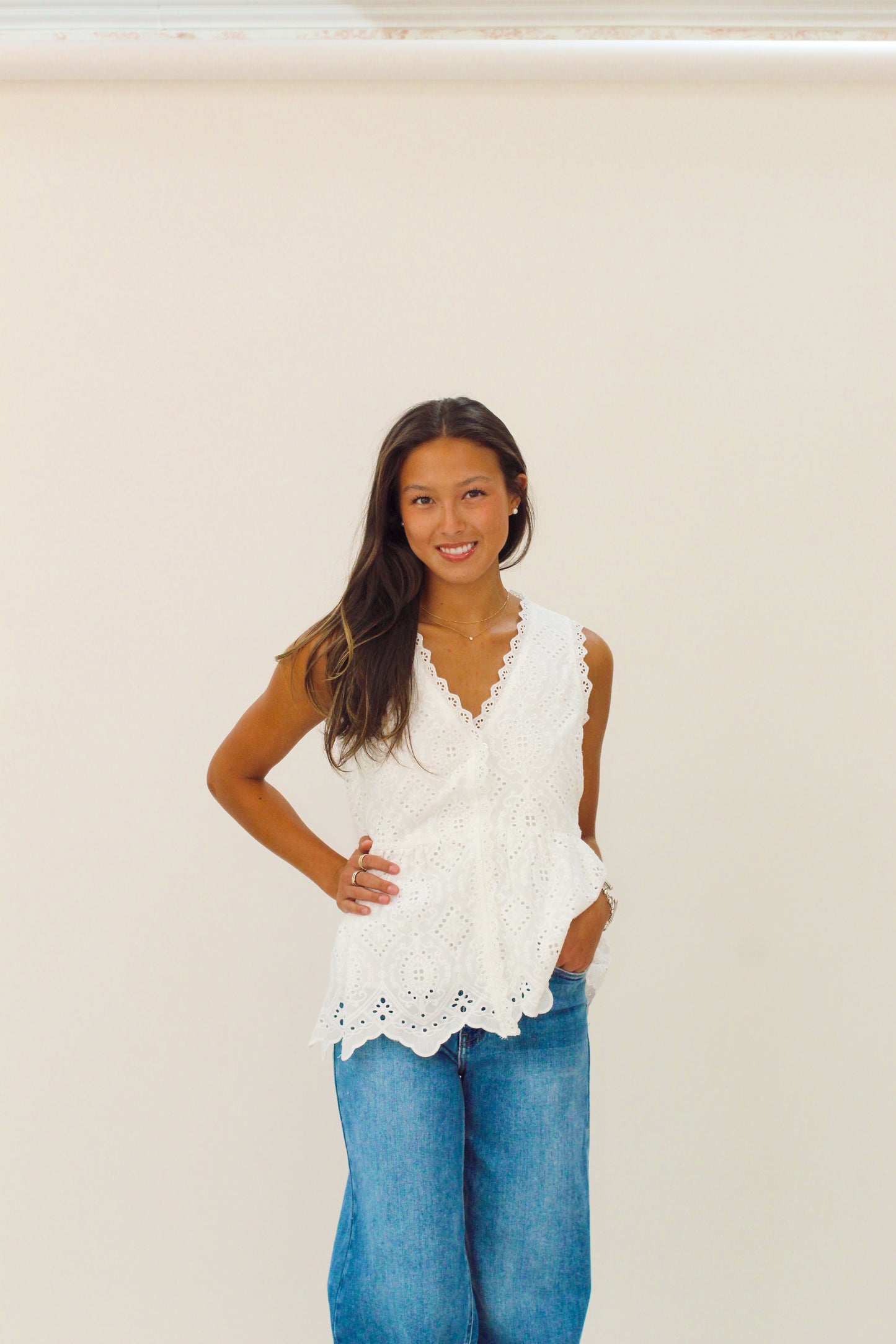 Sadie Eyelet Top