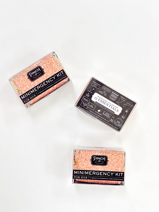 Rosé glitter minimergency kit