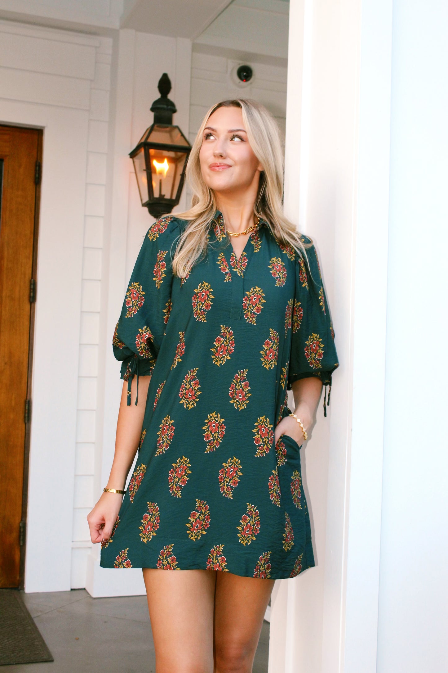 Emerald garden dress