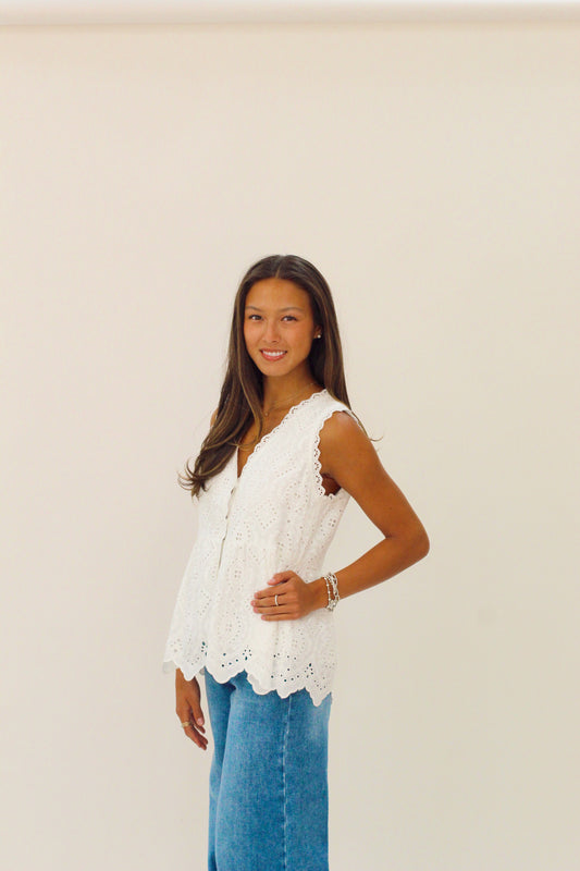 Sadie Eyelet Top