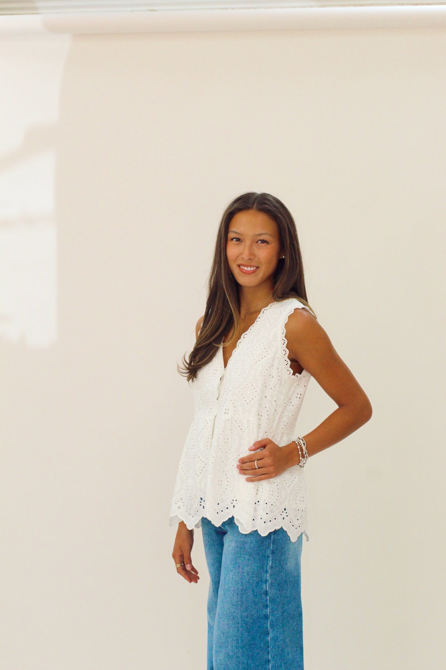 Sadie Eyelet Top
