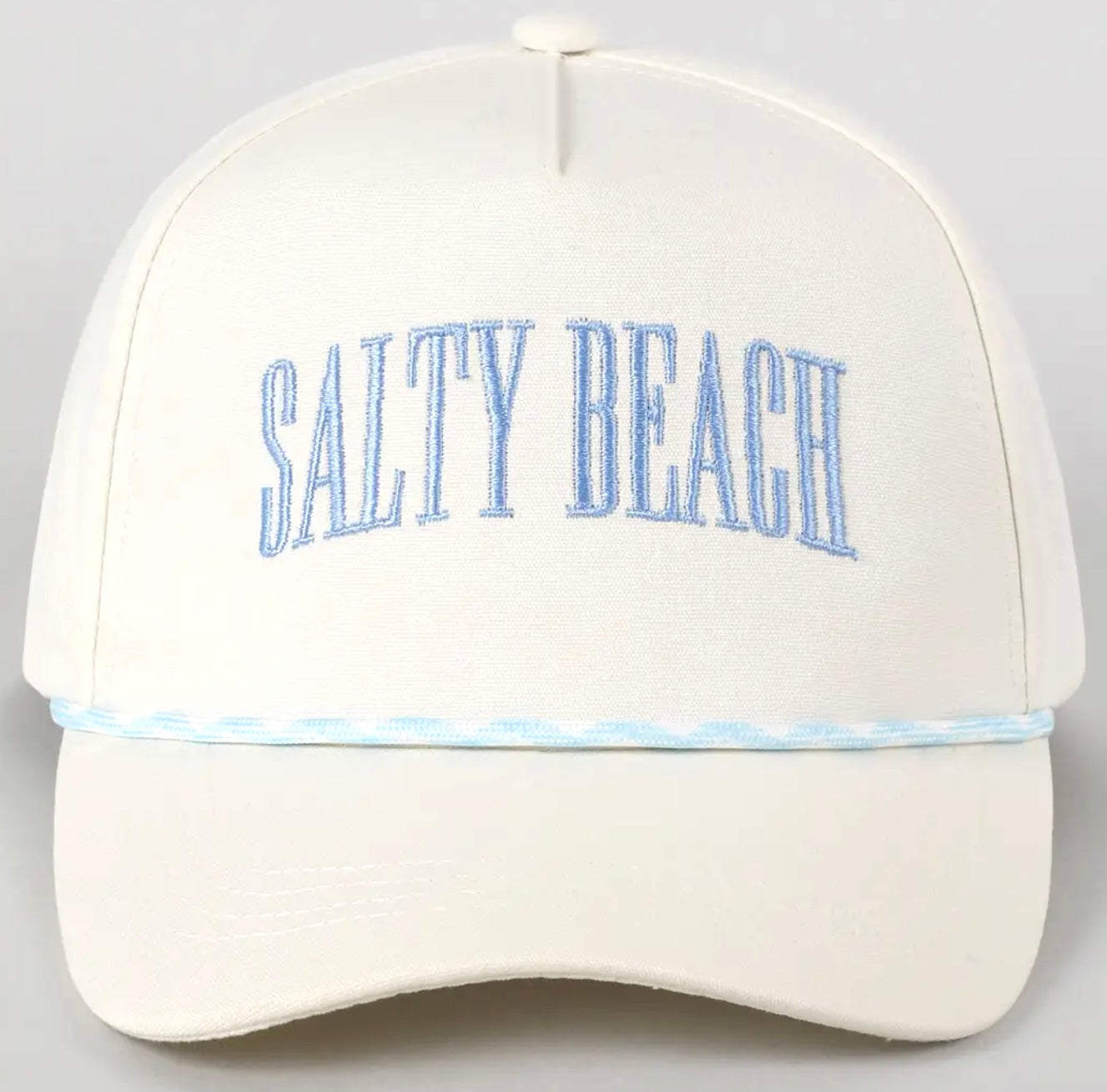 Blue Salty Beach Embroidered Trucker Hat