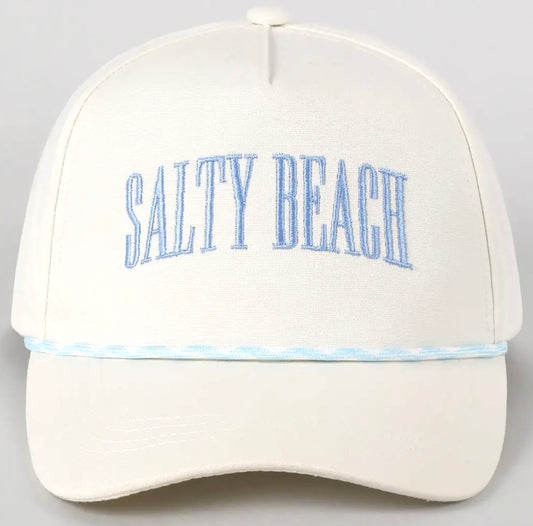 Blue Salty Beach Embroidered Trucker Hat