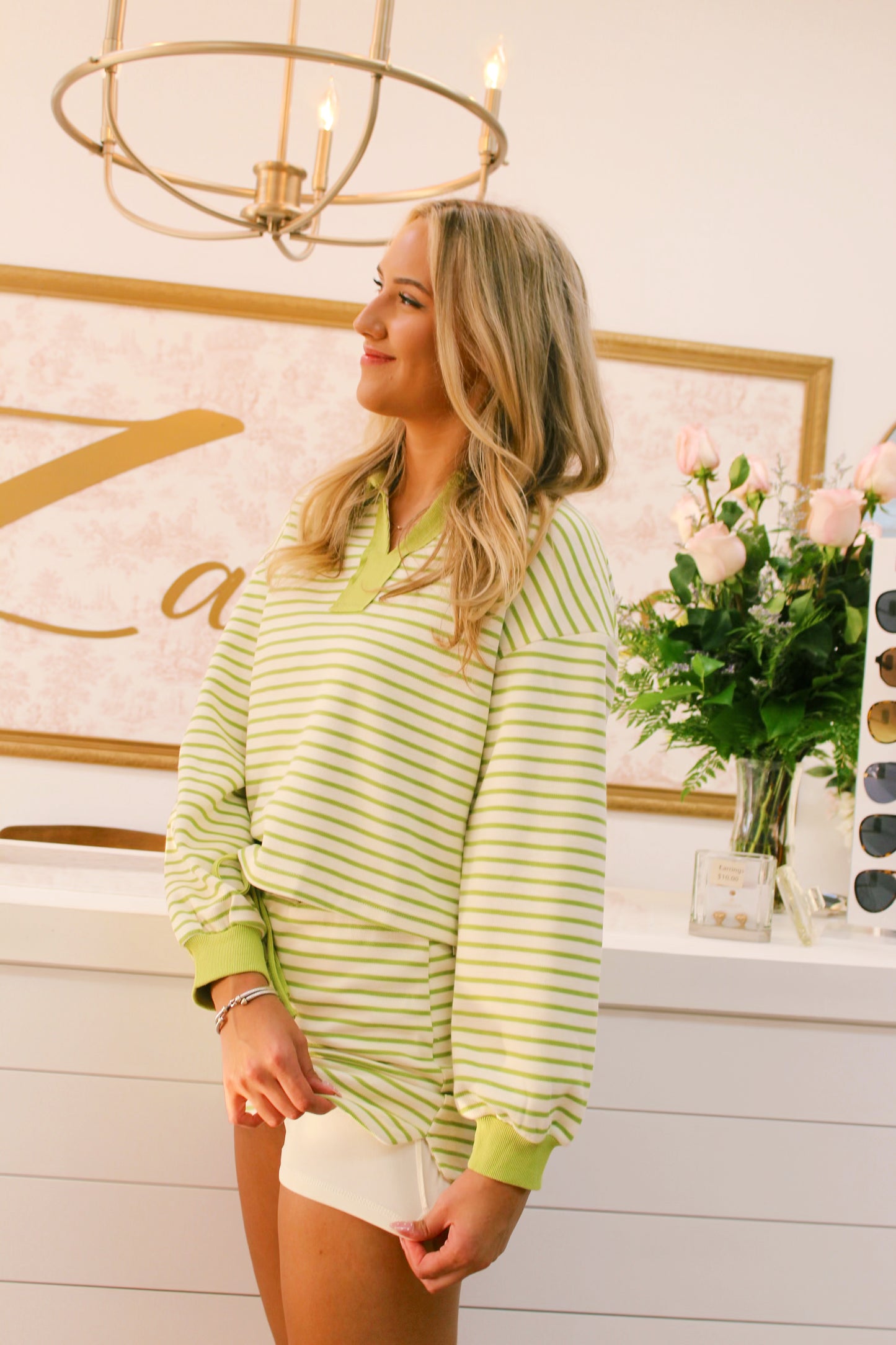 Green apple Top and Bottom Set