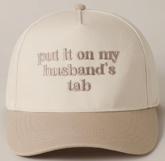 Put it on my husband’s tab cap