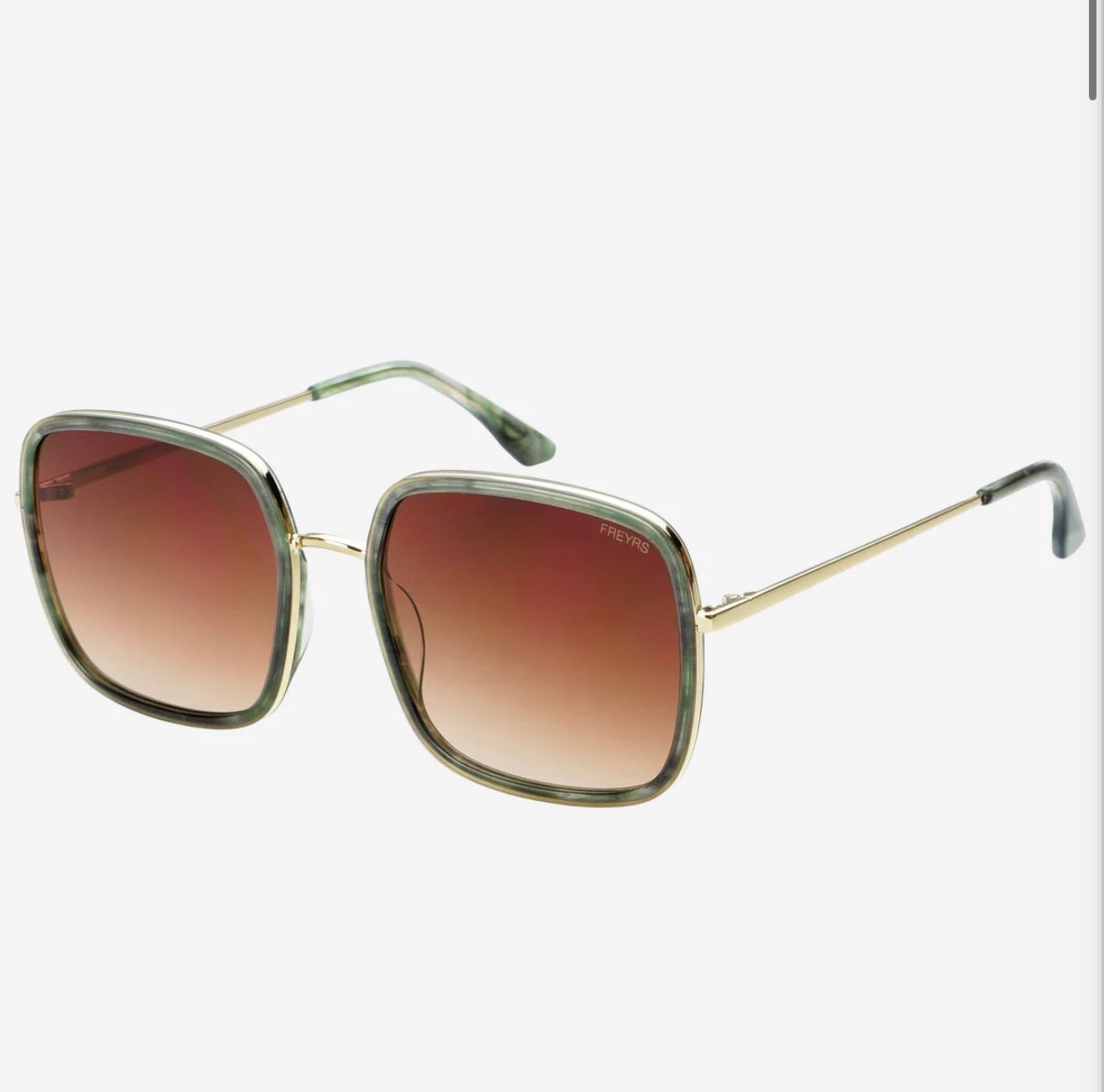 FREYRS Cosmo Acetate Square - Emerald Green