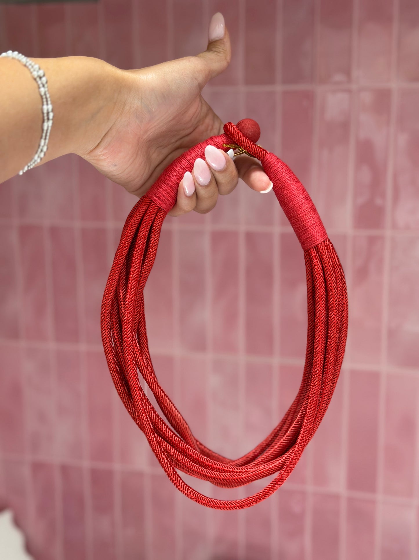 Red rope necklace