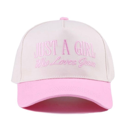 JUST A GIRL who loves Jesus Trucker Hat